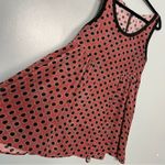 Free People  Molly Babydoll Swing Dress Zipper Back Polka Dot Red Black Women’s M Photo 2