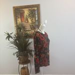 Cathy Daniels  Women Size M Floral Knit Sweater Long sleeve Round Neck Pullover Photo 5