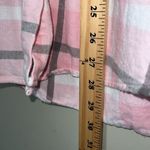 MarleyLilly  large pink grey plaid button down long sleeve embroidered initial J Photo 4