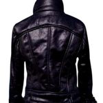 Cache Black Shearling Moto Lined Jacket Front Zipper Sleeve Zippers New NWT $268 Photo 6