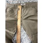 Disney Park Size 4 Capri Pants Women Khaki Cropped Flat‎ Front Mickey Mouse Logo Brown Photo 5