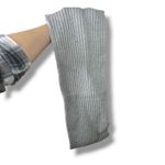 Hat Attack NWT Lodge Loop Light Grey Soft Ribbed Thick Knit Scarf One Size Gray Photo 3