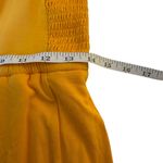 Jason Wu J Solid Knit Ruffle Midi Dress Golden Yellow XS Stretch Autumn Tiered Photo 10