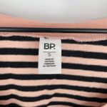 BP. Striped Peplum V Neck T Shirt Top Pink Black Womens Size S Photo 2