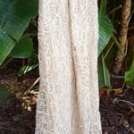 Soulmates Cream Lace embroidered Maxi Skirt handmade XLARGE BEIGE Photo 2