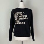 ZARA Trafaluc Black Crewneck Long Sleeves Sweatshirt, Sz Small Photo 1