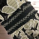 Zac Posen ZAC x Mika Floral Lace Mini Dress Green Black Size 4 Bell Sleeve Party Photo 5