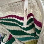 Free People Sweater Striped Multicolor Knit Long Sleeve Dress Small Photo 4