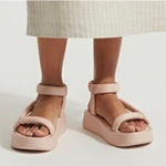 Ash Victoria Womens Leather Quilted Puffy Platform Sandals Blush pink Sz 38 Photo 0