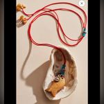 Free People NWT Red Cord Adjustable Necklace with Fish Pendant Photo 1