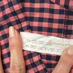 ZARA  Pink & Navy Gingham Check Ruffle Babydoll Prairie Midi Dress Photo 4