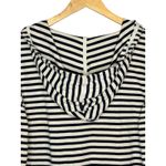 Lou & grey  Striped Hoodie Long Sleeve V Neck Top Organic Cotton Size Small Photo 3