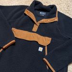 Carhartt Black and Brown Fleece Pullover Photo 2