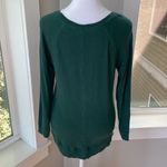 Loft Vintage Style Emerald Green Raglan Long Sleeve Crewneck Tee Size XS Photo 4