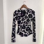 NWT Free People Movement Womens Shirt Rally Printed Layer Long Sleeve Size Small White Photo 2