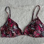 l*space L* Pink and Black Butterfly Printed Helena Bikini Top Size Large Photo 0