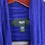 Mossimo Ribbed Knit Shawl Collar Cocoon Cardigan Sweater Purple XS Blue Photo 8