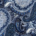A. Jesdani Blue and White Floral Paisley Y2K Print Long Sleeve Tunic Top Size M Size M Photo 5
