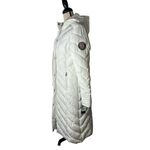 Madden Girl NEW White Long Coat Size XL/16 Zipper Hood Zipper Pockets Beautiful Photo 5