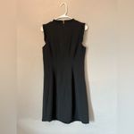 J.Crew  Black Ruffleneck suiting dress black, mini formal dress Photo 4