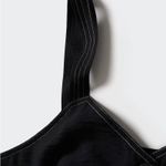 Mango Black Midi Dress with Button Detail Photo 2