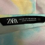 ZARA  Multicolor Silk Satin Tie Dye Cowl Neck Cami Camisole Crop Tank Top Size XS Photo 3