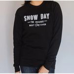 Nordstrom FR & Company Snow Day Sweatshirt Best Day Ever Fuzzy Lined Fleece Sweater Warm Photo 1