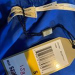 Max Studio NWT  100% silk blue swirl print size medium bubble hem tie back dress. Photo 4