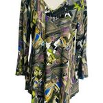 SnoSkins Size Medium Top Blouse Abstract Colorful Photo 0