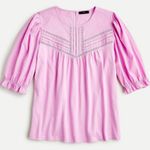 J.Crew  Lilac Purple/Magenta Puff Sleeve Shirt Photo 0