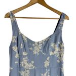 Reformation Reverie Light Blue Floral Sweetheart Sheath Maxi Dress Size 10 Photo 5