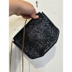 DEMELLIER Women's Black Gold Chain Strap Diamond Details Mini London Bag Purse Photo 8