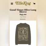Elle King Giving Good Times Since All The Time Long Sleeve Concert Band Tee 2023 Green Photo 4