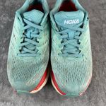 Women’s 7.5 HOKA ONE ONE Clifton 8 Running Shoe AQUARELLE EGGSHELL BLUE Teal Red Size undefined Photo 1