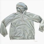 Brandy Melville J Galt Zip Up Windbreaker Raincoat Green Small Photo 0