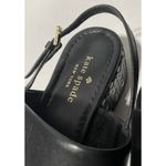 Kate Spade  black leather sandals with white polka‎ dot platforms size 8.5 Photo 1
