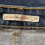 Levi's Levi’s 721 Women’s Vintage High Rise Skinny Jeans Size 30 Orange Tab Zip Ankle Photo 8