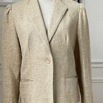 Vintage 70s Jean Nicole Natural Nubby Blazer M Tan Size M Photo 0