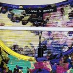 Cable & Gauge  women small blouse multicolor short sleeve side slits lightweight Photo 1