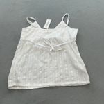 John Galt NWT Tank Top One Size Womens White Eyelet with Tie Waist Pacsun Stappy Photo 1