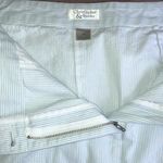 Christopher & Banks Women’s blue and white striped canvas skirt size 10 cotton Photo 2