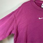 Nike Women’s Magenta Pink Center Swoosh Crewneck Sweatshirt Small Photo 3