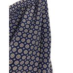 Apostrophe Navy Blue Two Piece 90s Geometric Satin Feel 3/4 Sleeve Skirt Set 14 Photo 4