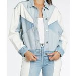Pistola  Willow Denim Jacket in Transitions Jean Colorblock XS EUC Photo 2