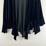 Alex Evenings Vintage 90s Black Velvet Petite Goth Formal Long Drape Shawl Photo 5
