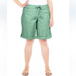 Fresh Produce  Safari Pedal Pushers Bermuda Shorts Bluish Green Pastel Teal sz XL Photo 1