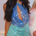 Tik tok shop big sparkle dress Blue Photo 0