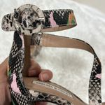 Chelsea and Violet  Leather Snake Print Block Heels Photo 8