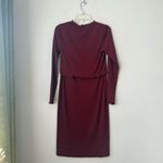 Pinkblush  Hello Mia Burgundy Ribbed Knit Long Sleeve Nursing Maternity Dress S Photo 8