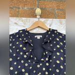 Whistles Aggie Navy Daisy Print Ruffle Dress Size 4 Blue Photo 6